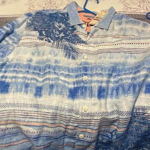 Tommy Bahama New W Tags Button Down XXL Ocean Tides